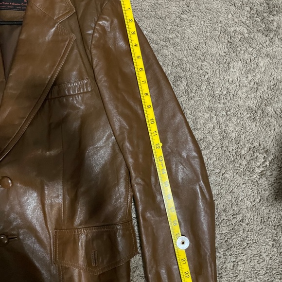 Vintage Japanese custom leather coat Japan leathermaker S M THE POWER - Picture 6 of 9